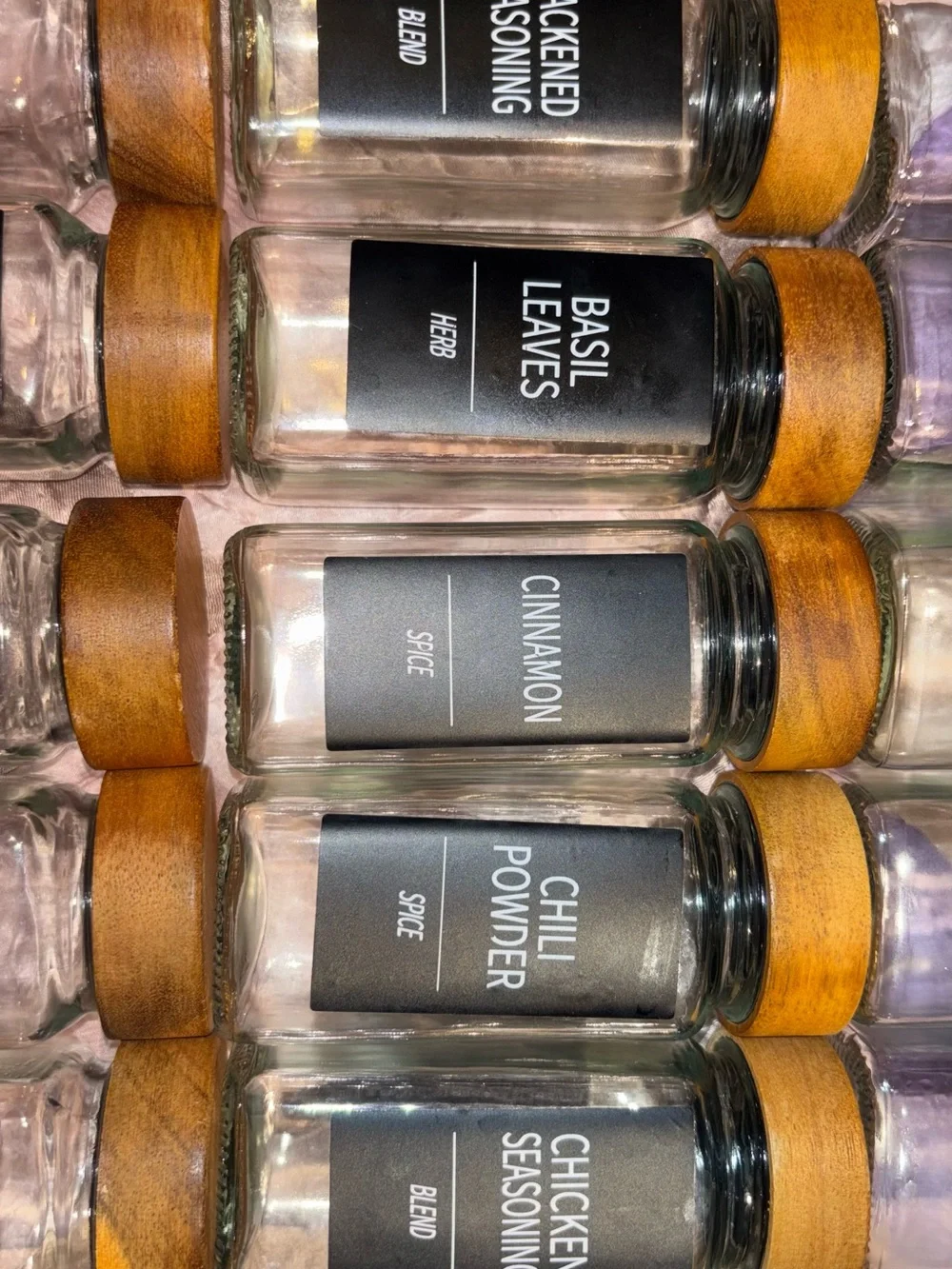 Glass Spice Jars - set of 25
